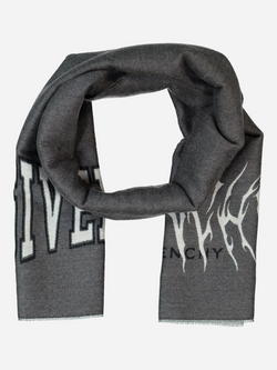 GIVENCHY DOUBLE LOGO SCARF GREY