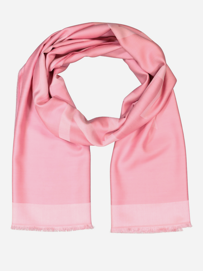 GIVENCHY SILK BLEND LOGO SCARF PINK