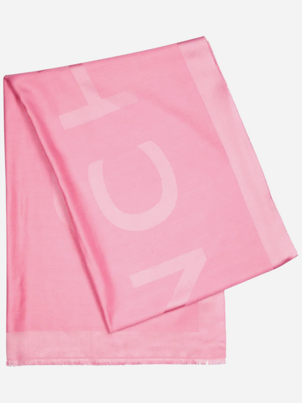 GIVENCHY SILK BLEND LOGO SCARF PINK