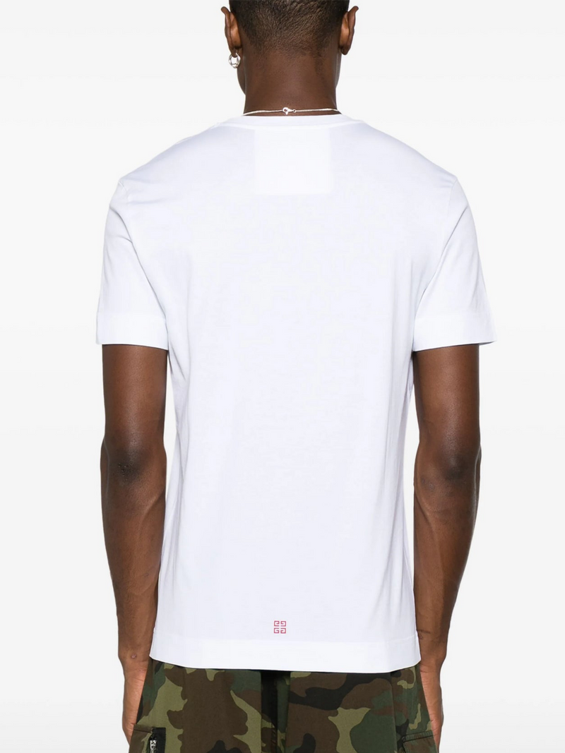 GIVENCHY 4G STARS LOGO TEE WHITE RED