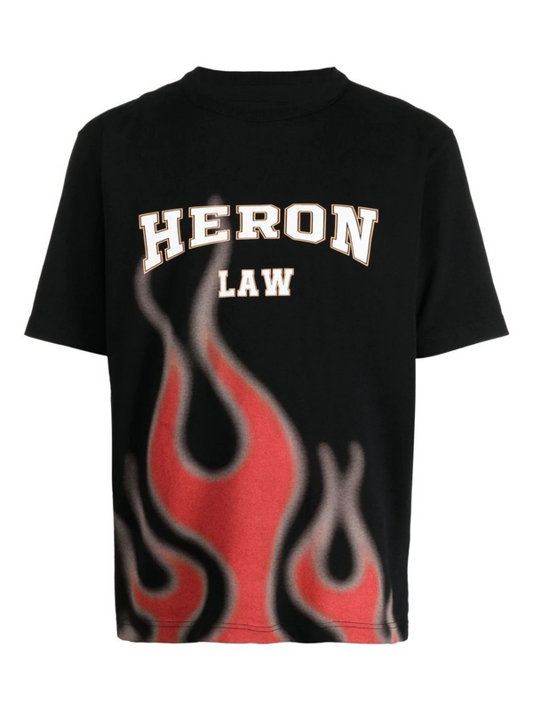 HERON PRESTON FLAMES TEE BLACK