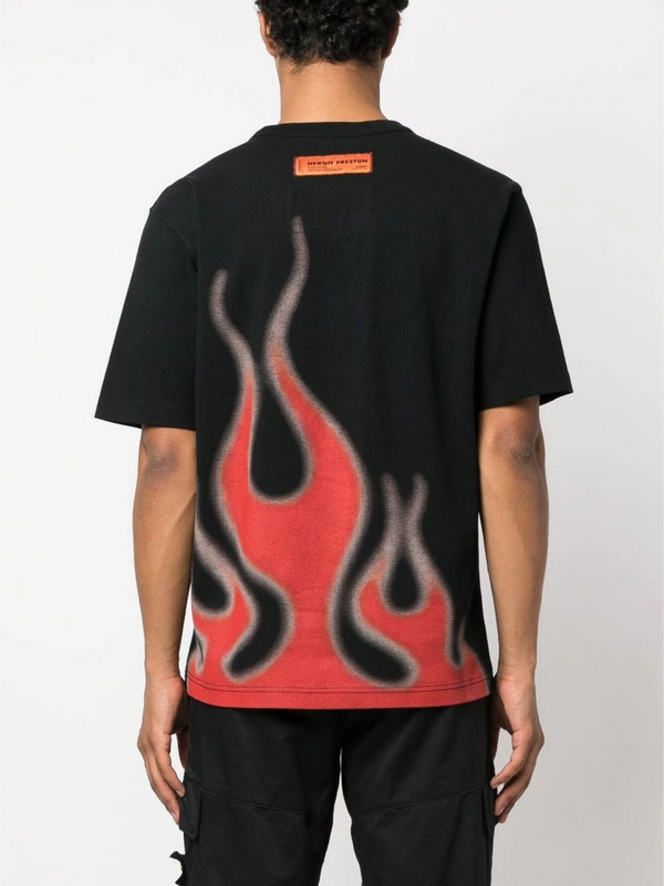 HERON PRESTON FLAMES TEE BLACK