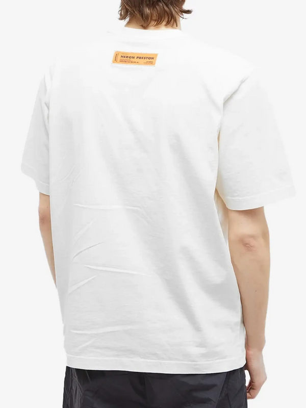 HERON PRESTON MISPRINTED HERON TEE WHITE