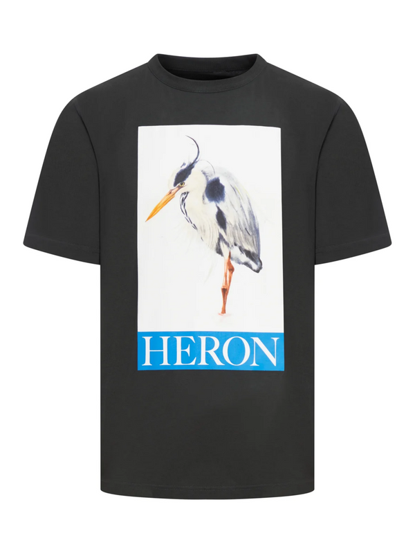 HERON PRESTON BIRD PAINTED TEE BLACK