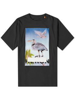 HERON PRESTON CENSORED HERON TEE BLACK