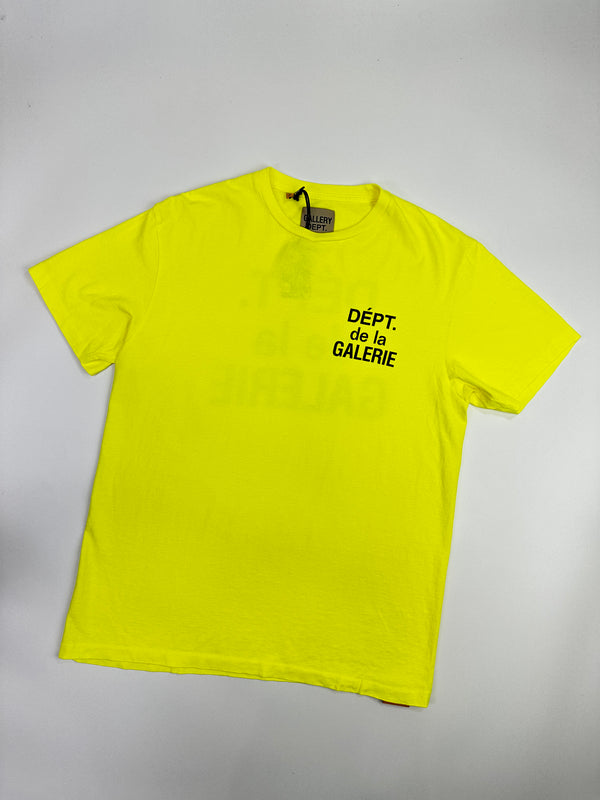 GALLERY DEPT FRENCH LOGO TEE FLUO YELLOW