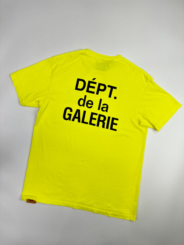 GALLERY DEPT FRENCH LOGO TEE FLUO YELLOW