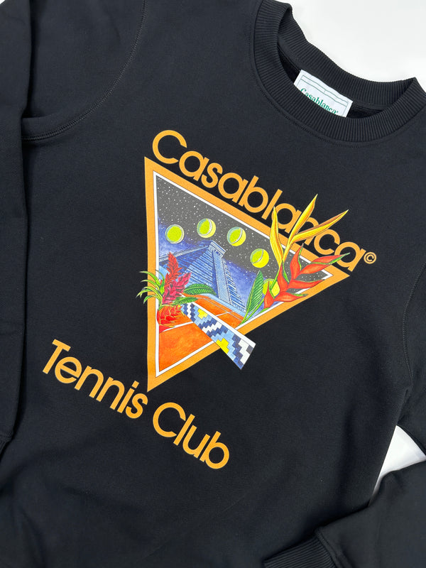 CASABLANCA TENNIS CLUB SWEATER BLACK