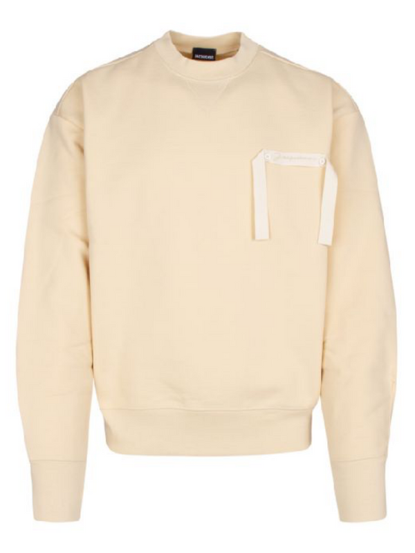 JACQUEMUS LE SWEATSHIRT COL ROND LIGHT BEIGE