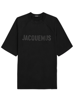 JACQUEMUS LE TYPO OVERSIZED TEE BLACK