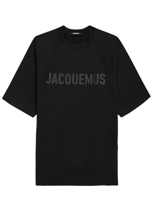 JACQUEMUS LE TYPO OVERSIZED TEE BLACK