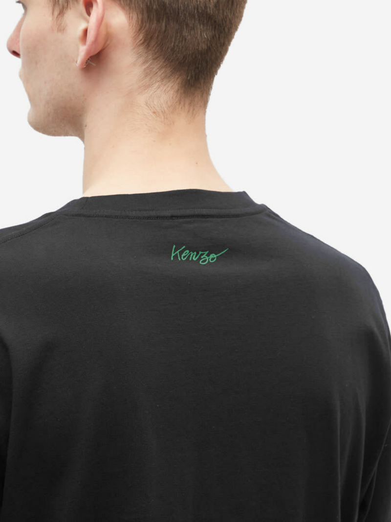 KENZO POPPY POCKET OVERSIZED TEE BLACK