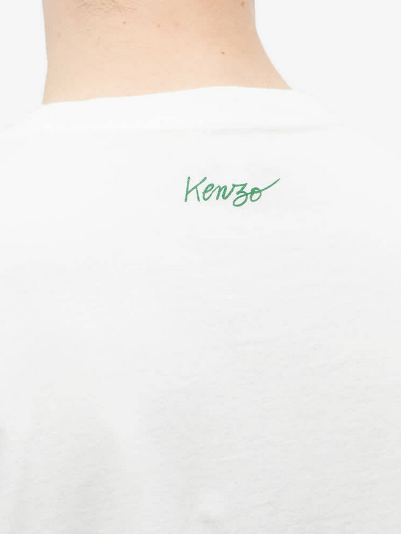 KENZO POPPY POCKET OVERSIZED TEE WHITE