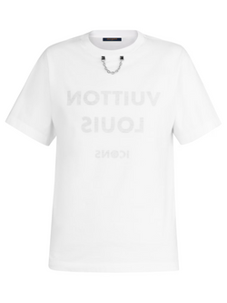 LV WOMENS PRINT T-SHIRT WHITE