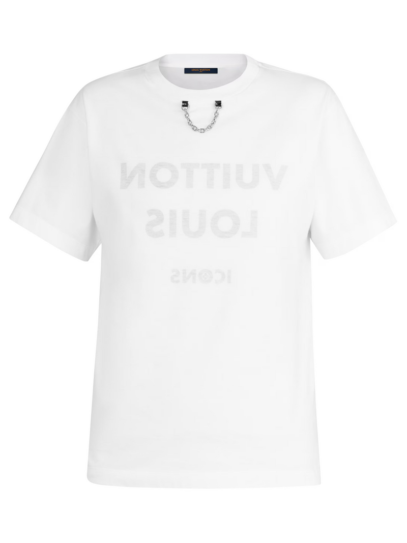 LV WOMENS PRINT T-SHIRT WHITE