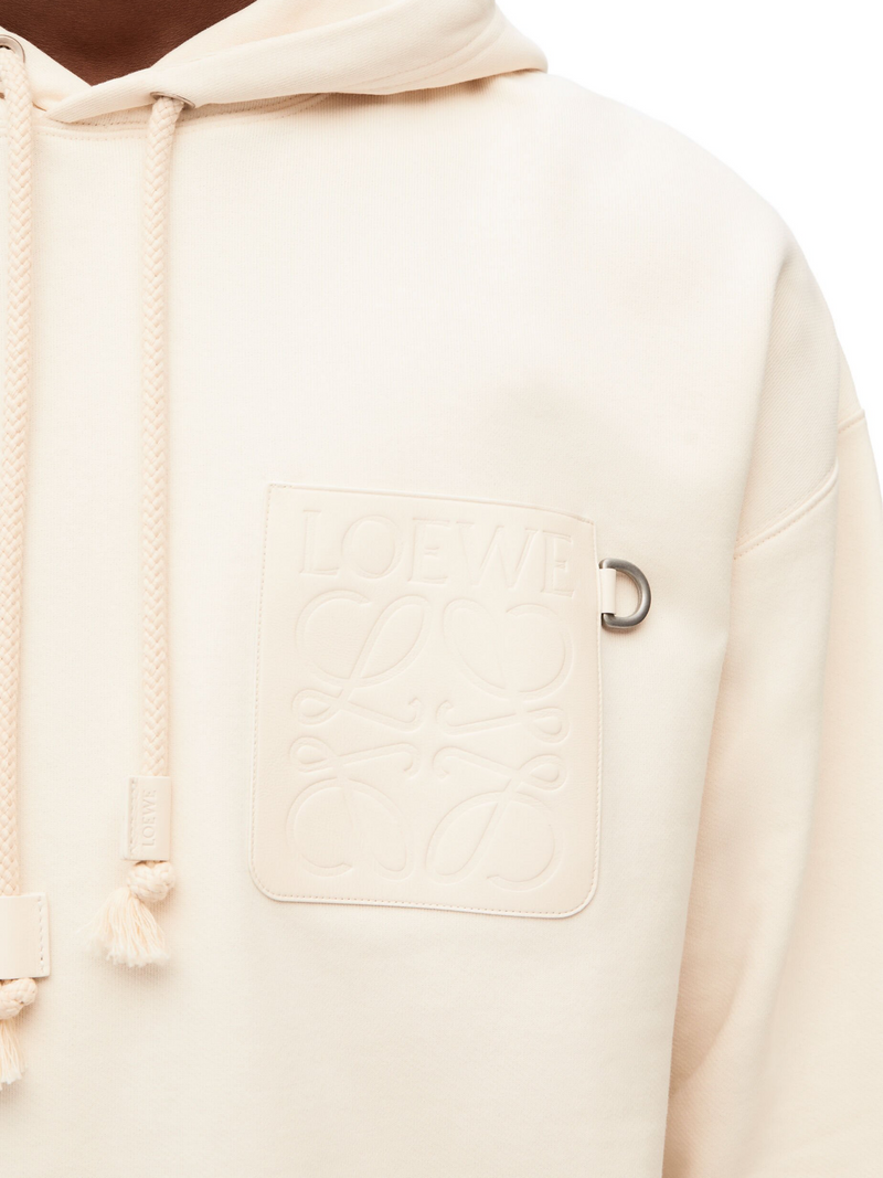 LOEWE POCKET PATCH HOODIE BEIGE