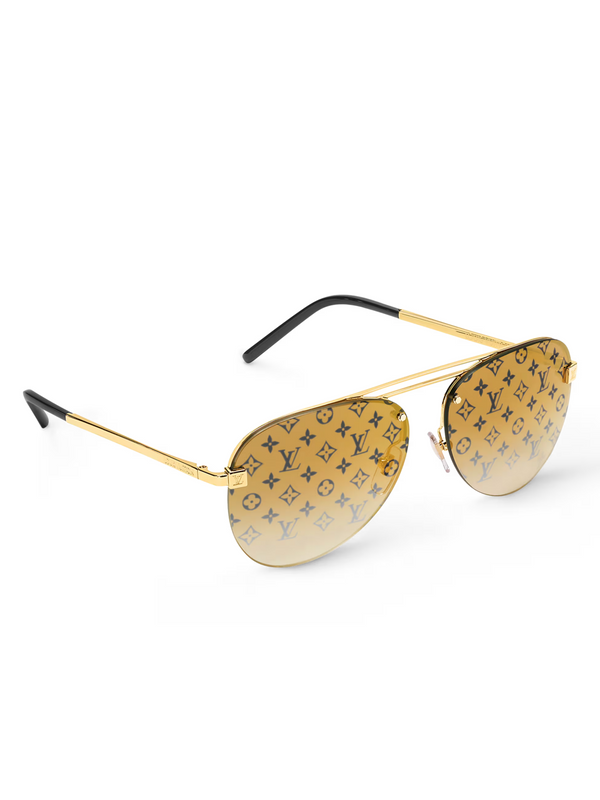 LOUIS VUITTON CLOCKWISE SUNGLASSES GOLD MONOGRAM