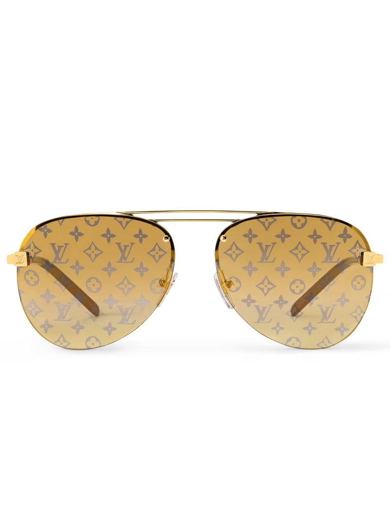 LOUIS VUITTON CLOCKWISE SUNGLASSES GOLD MONOGRAM