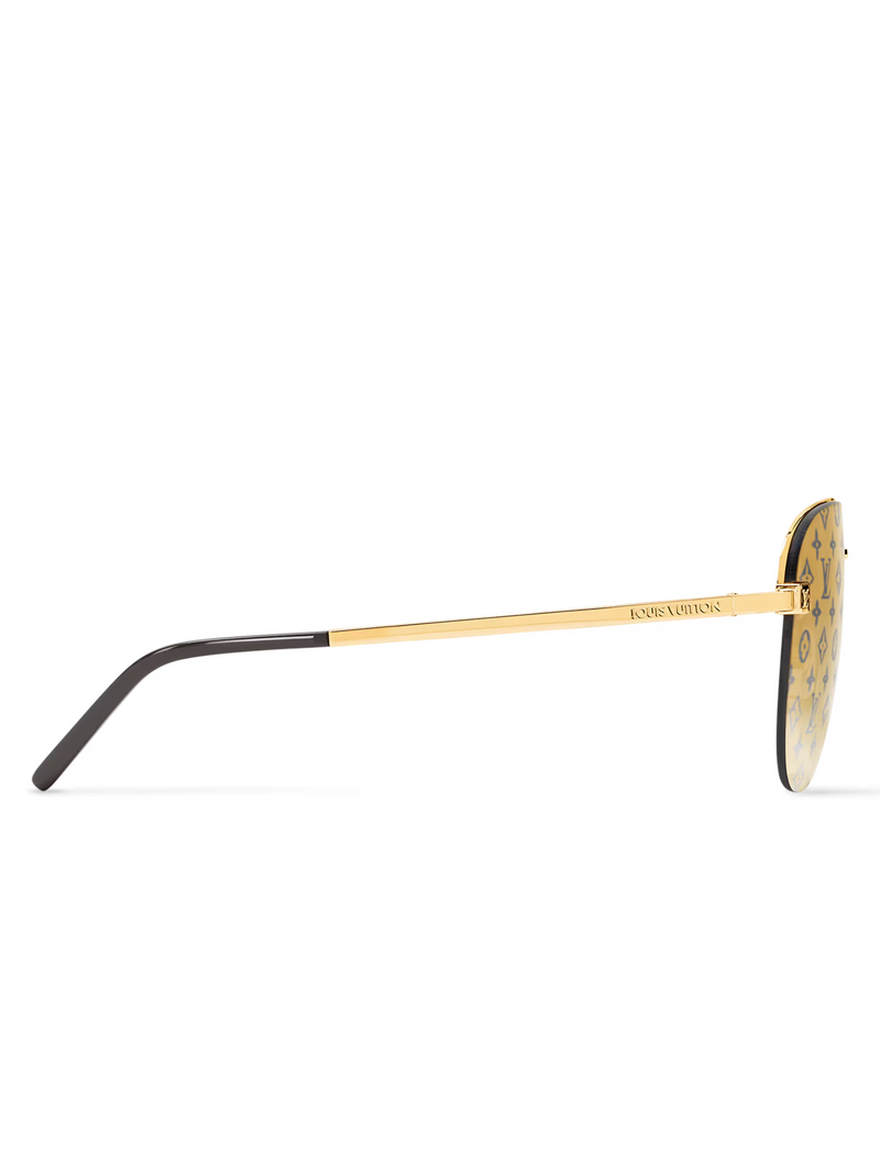 LOUIS VUITTON CLOCKWISE SUNGLASSES GOLD MONOGRAM
