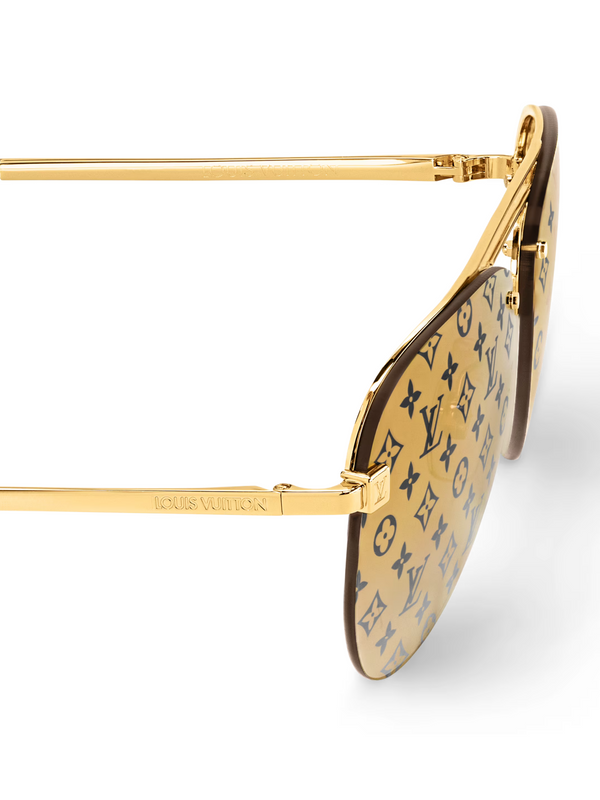 LOUIS VUITTON CLOCKWISE SUNGLASSES GOLD MONOGRAM