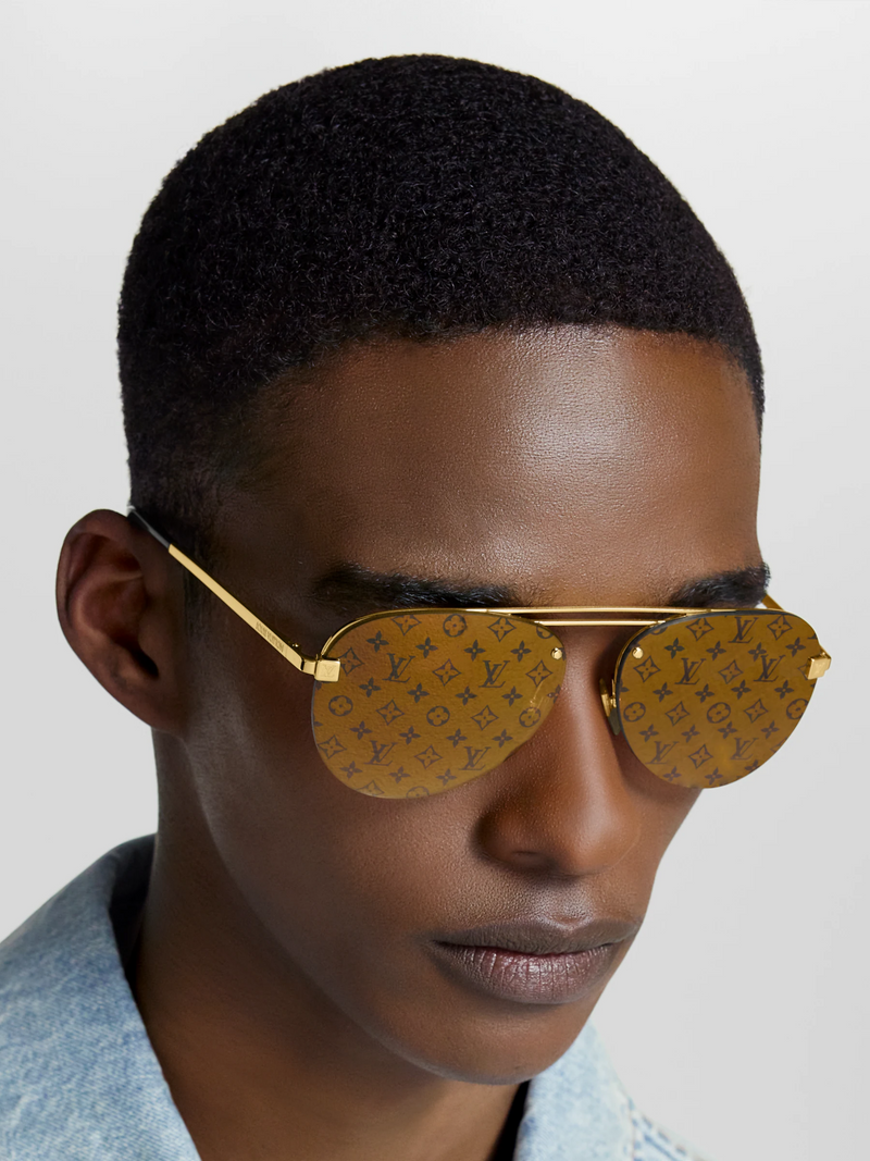 LOUIS VUITTON CLOCKWISE SUNGLASSES GOLD MONOGRAM