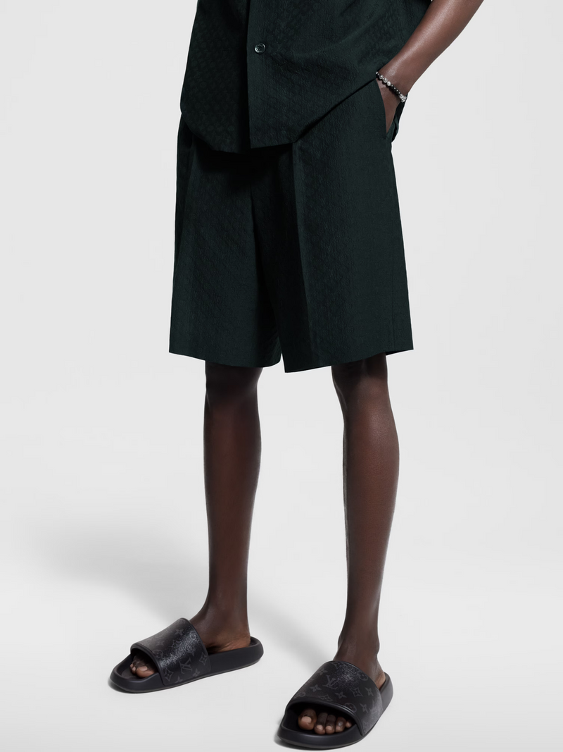 LOUIS VUITTON MINI MONOGRAM SILK-COTTON SHORTS