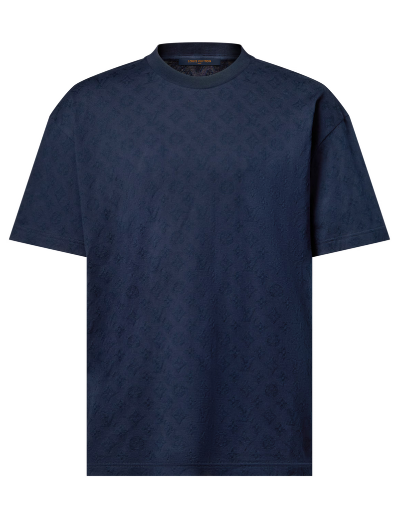 LOUIS VUITTON MONOGRAM FIL COUPE TEE NAVY