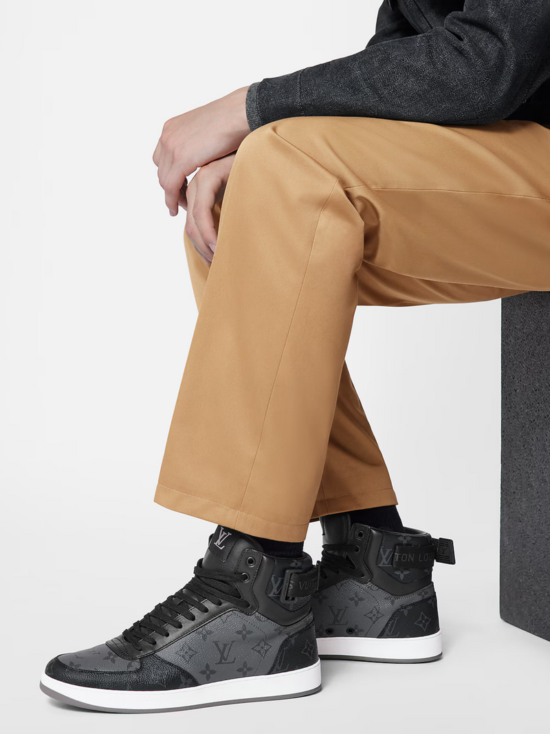 LOUIS VUITTON RIVOLI SNEAKER BOOT MONOGRAM ECLIPSE