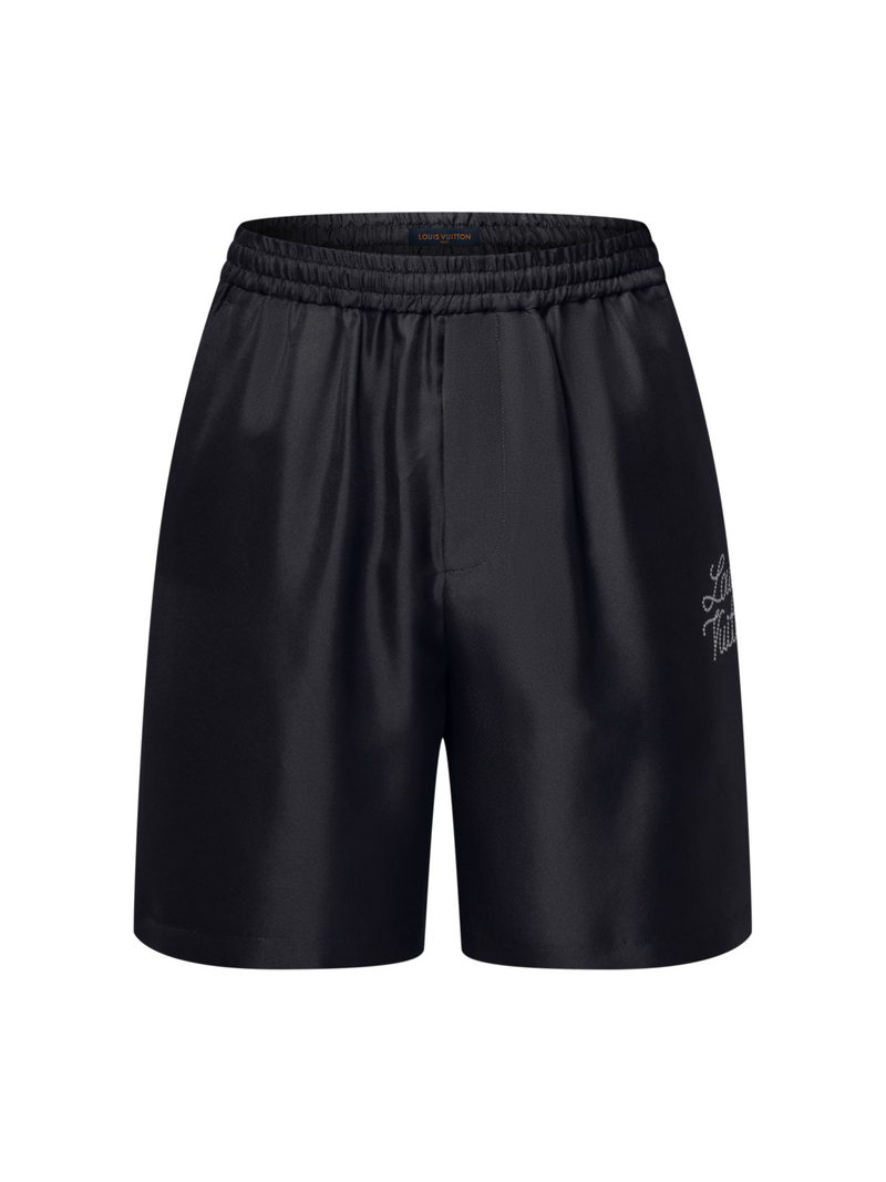 LOUIS VUITTON SILK SIGNATURE SHORTS