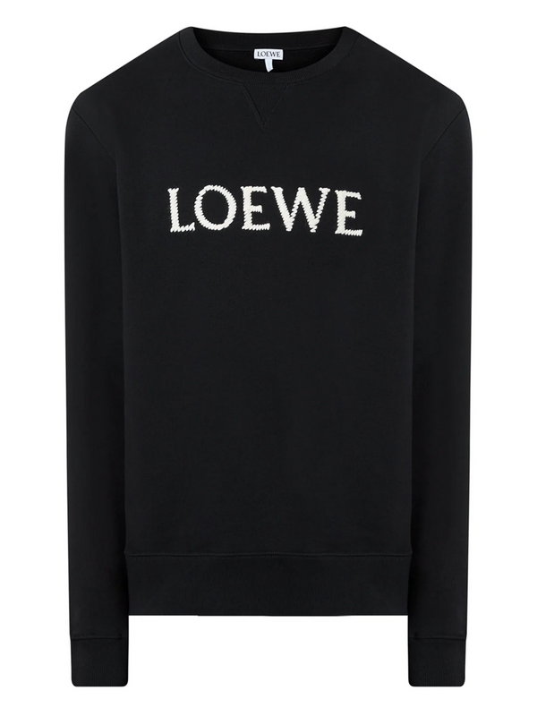 LOEWE EMBROIDERED LOGO SWEATSHIRT BLACK