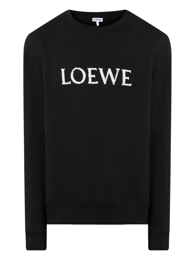 LOEWE EMBROIDERED LOGO SWEATSHIRT BLACK