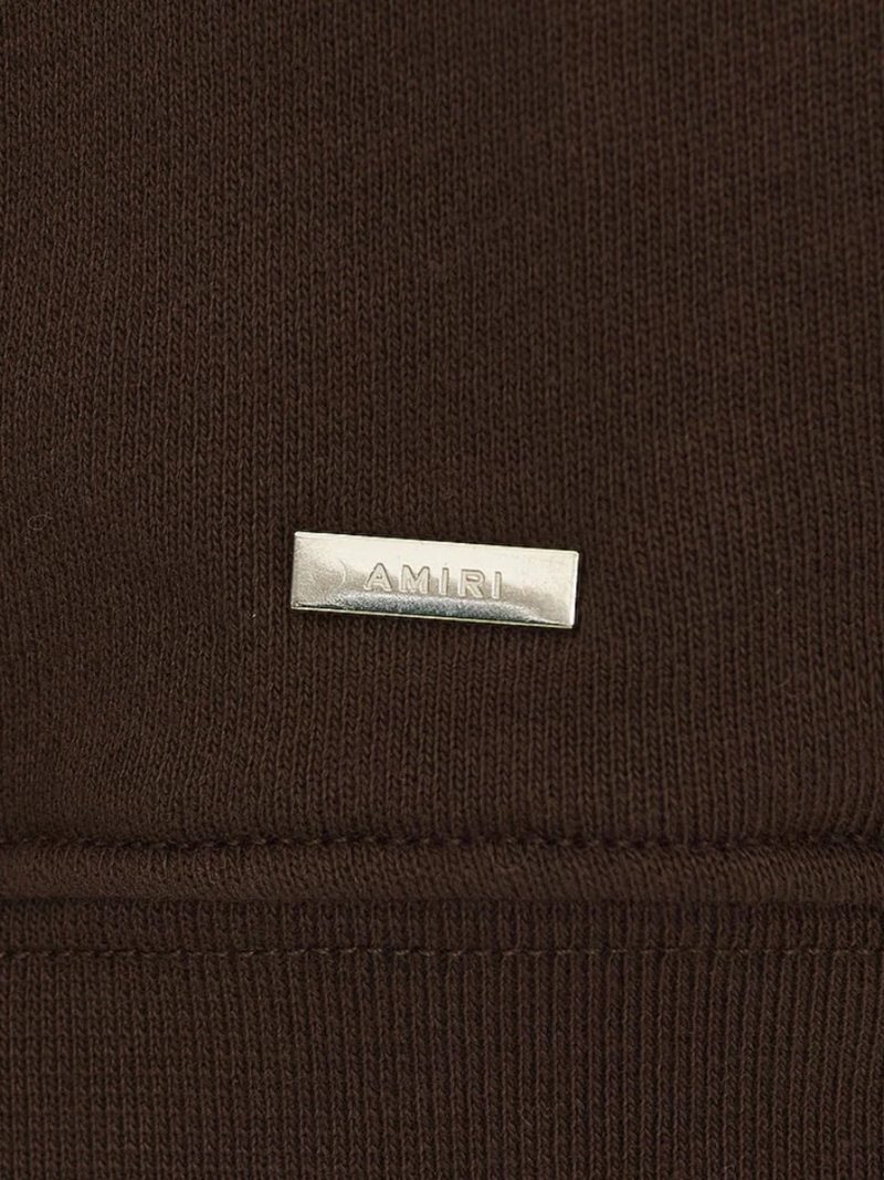 AMIRI MA BAR LOGO HOODIE BROWN
