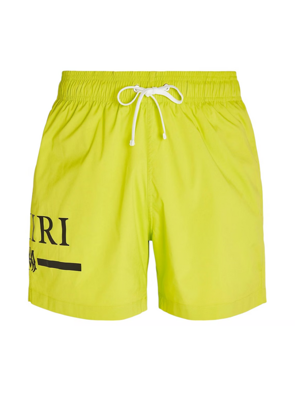 AMIRI MA BAR LOGO SWIM SHORTS LIME