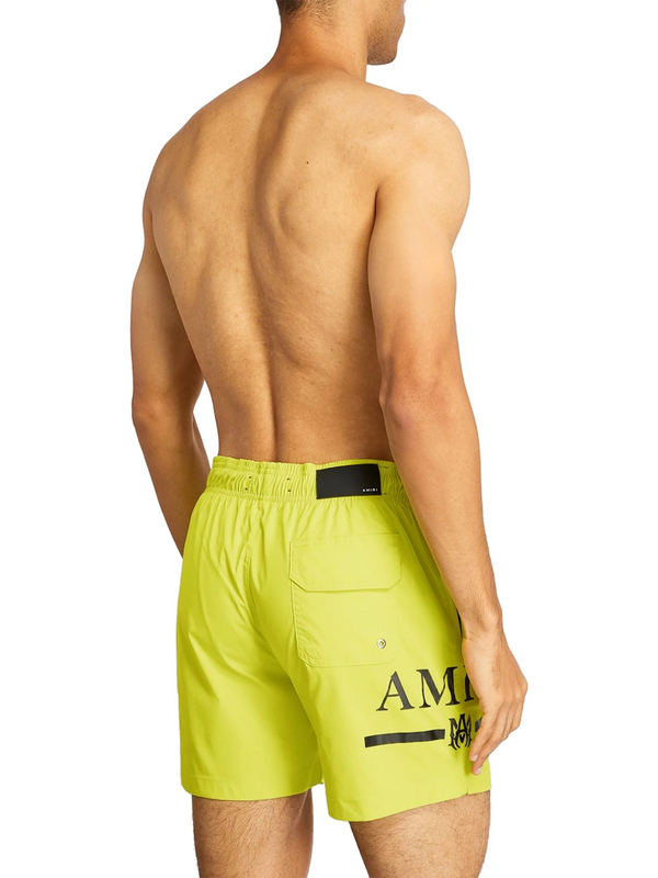 AMIRI MA BAR LOGO SWIM SHORTS LIME