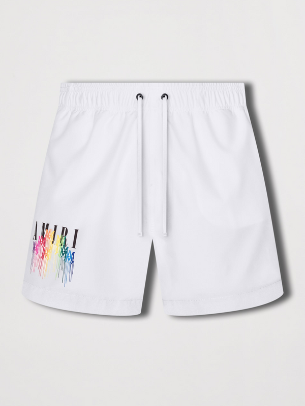 AMIRI MA DRIP SWIM SHORTS WHITE
