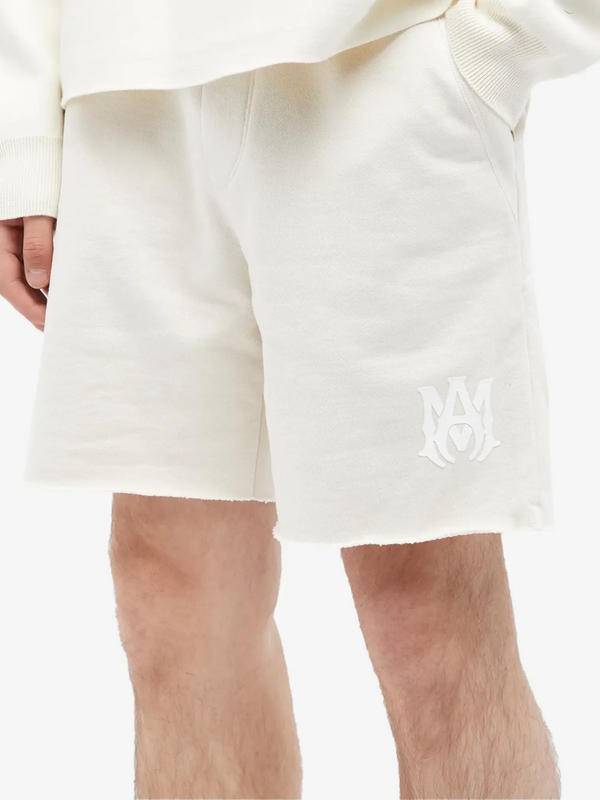 AMIRI MA LOGO SWEAT SHORTS ALABASTER