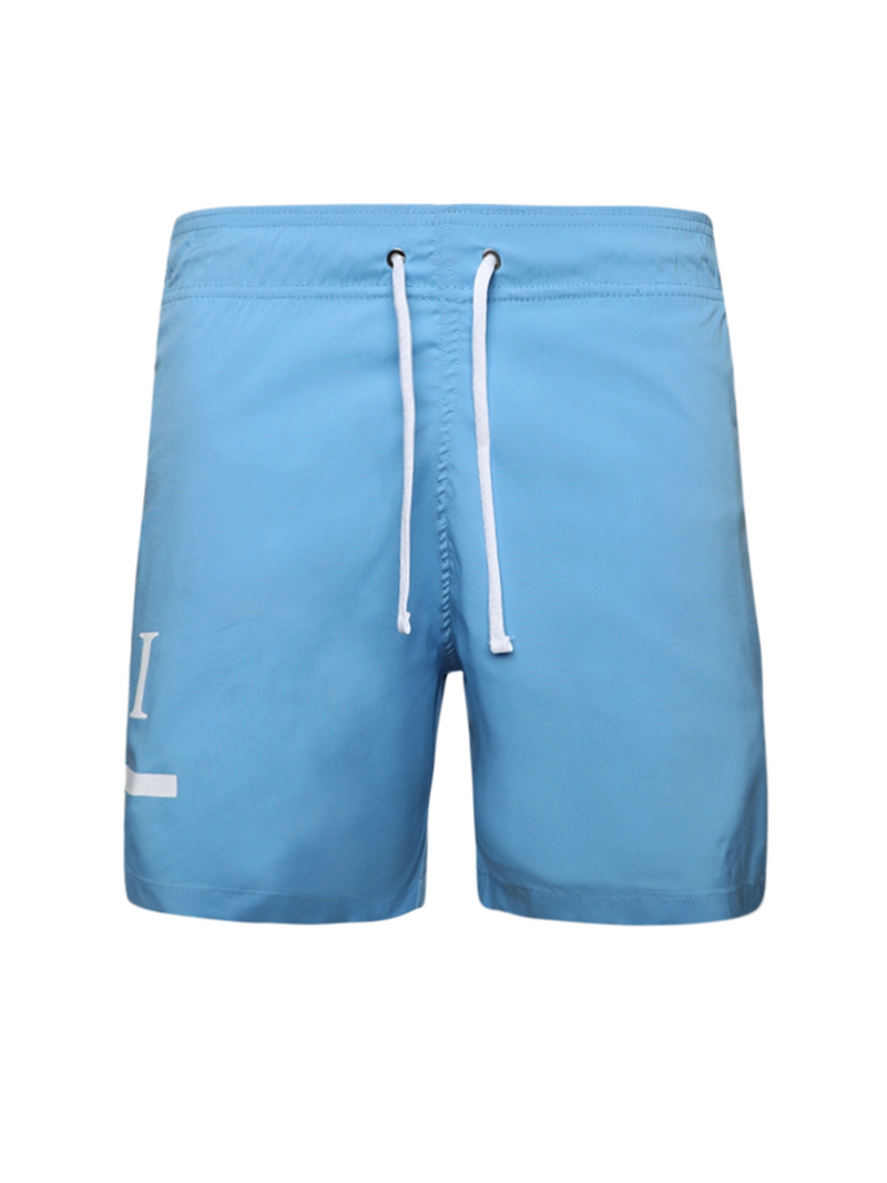 AMIRI MA BAR LOGO SWIM SHORTS BLUE