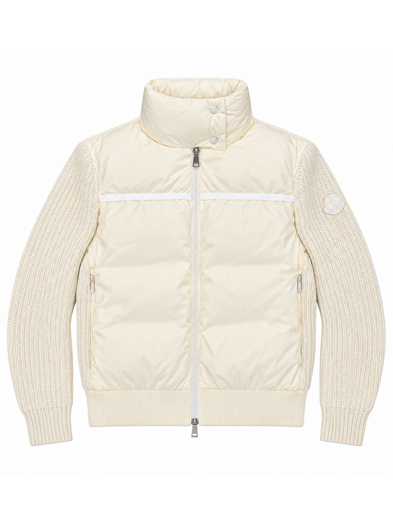 MONCLER WOMENS CARDIGAN TRICOT BEIGE