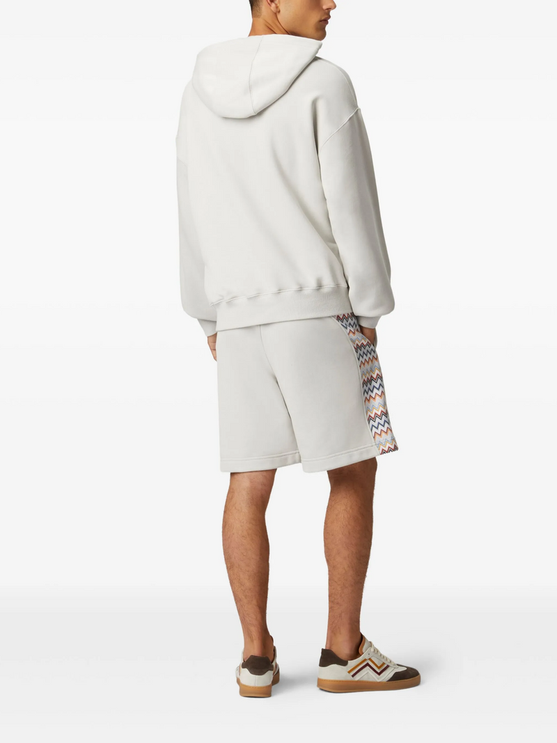 MISSONI ZIG ZAG LOGO HOODIE LIGHT GREY