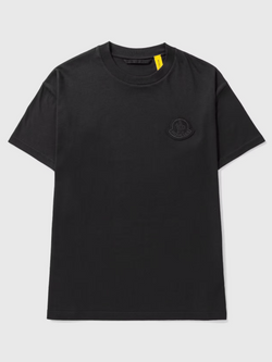 MONCLER GENIUS LOGO PATCH TEE BLACK