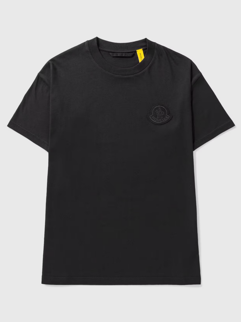 MONCLER GENIUS LOGO PATCH TEE BLACK