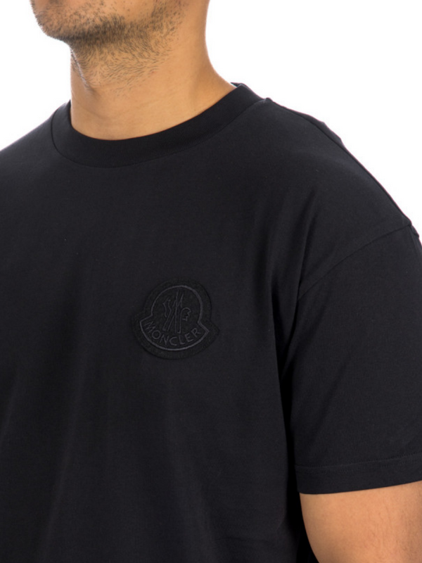 MONCLER GENIUS LOGO PATCH TEE BLACK