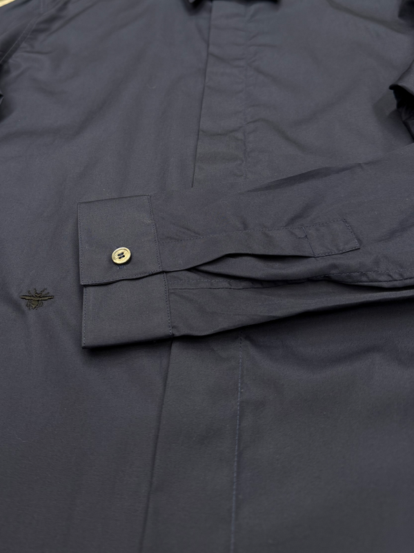 DIOR SHIRT WITH BLACK BEE EMBROIDERY NAVY