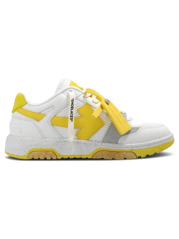 OFF-WHITE OUT OF OFFICE SLIM SNEAKERS WHITE YELLOW WOMENS