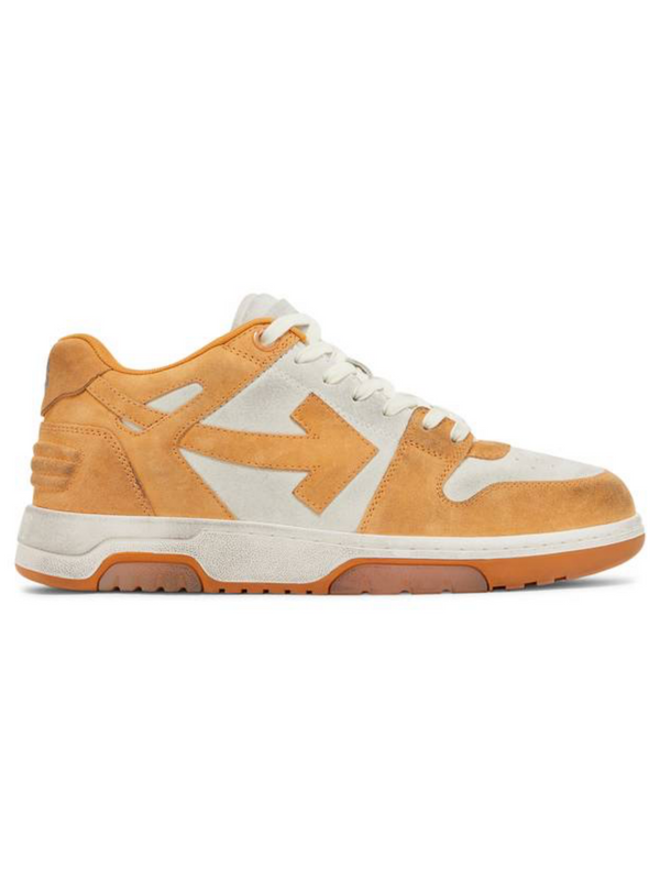 OFF-WHITE OUT OF OFFICE VINTAGE SUEDE SNEAKERS WHITE ORANGE