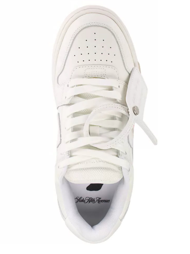 OFF-WHITE OUT OF OFFICE SAKS FOR WALKING SNEAKERS WHITE PINK WOMENS