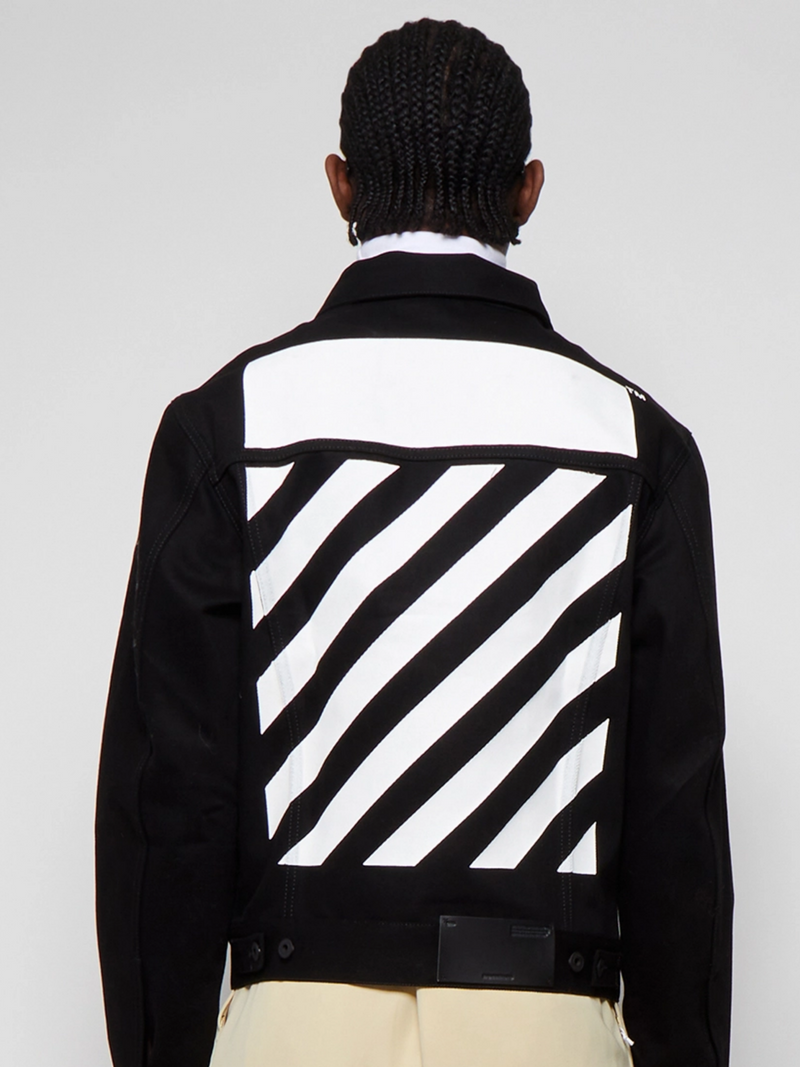 OFF-WHITE DIAG DENIM JACKET BLACK