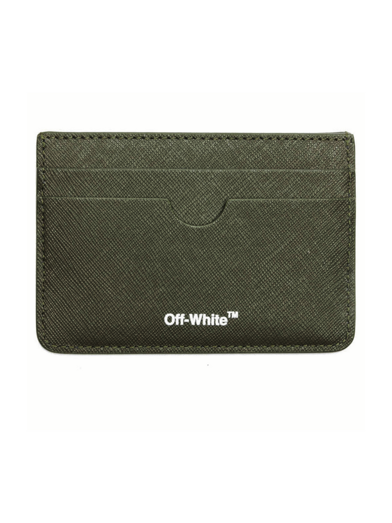 OFF-WHITE DIAG STRIPE CARD HOLDER MILITARY GREEN