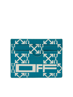 OFF-WHITE MONOGRAM CARD HOLDER GREEN