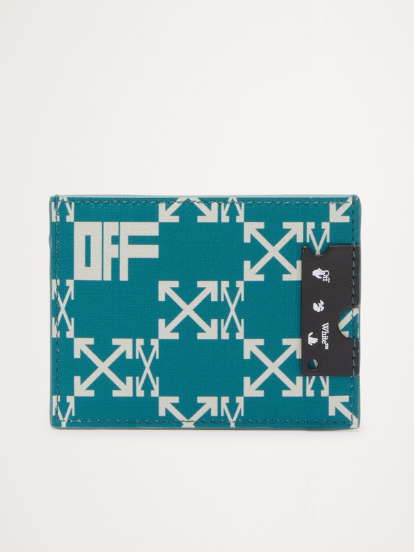 OFF-WHITE MONOGRAM CARD HOLDER GREEN